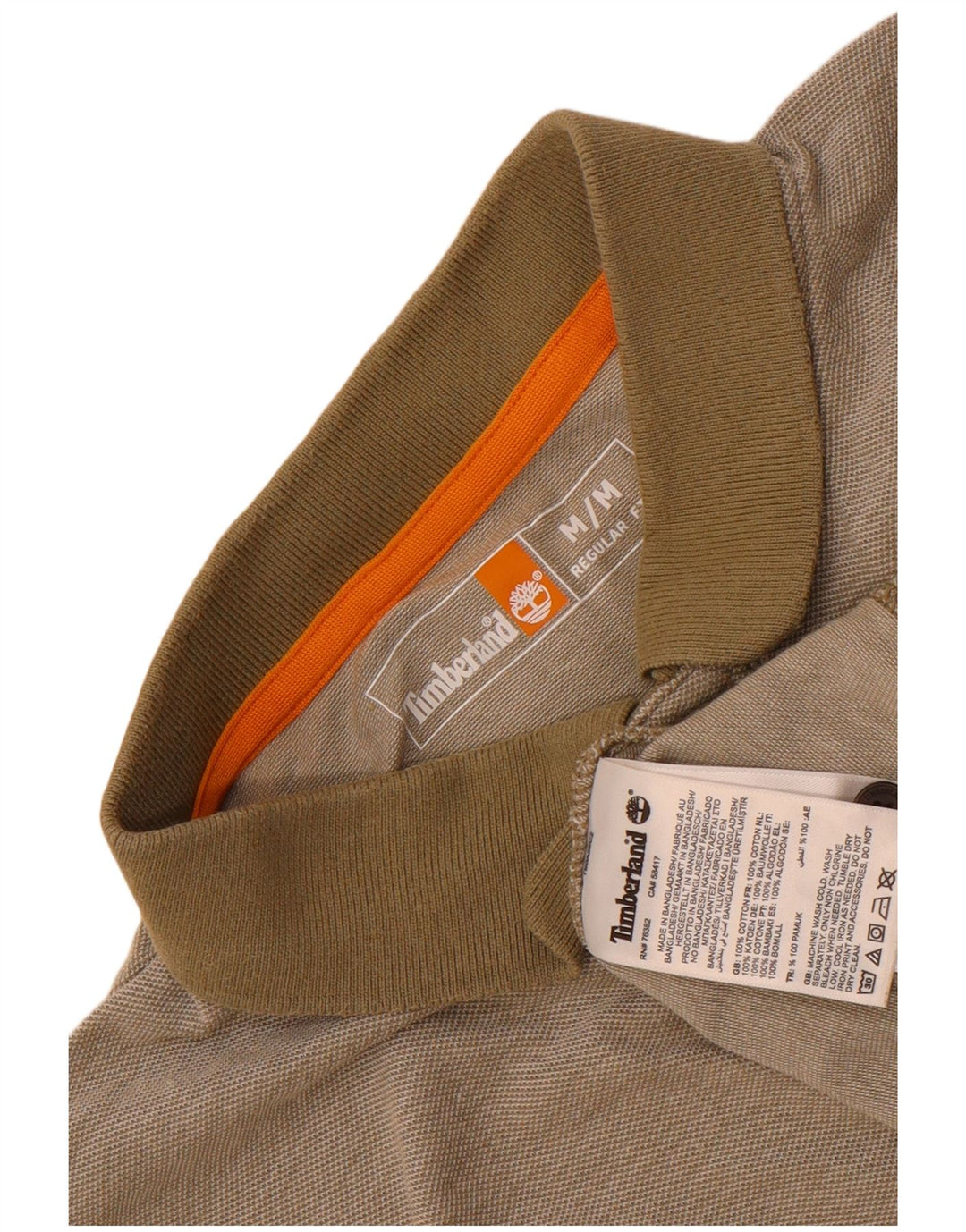 Timberland Herre Regular Fit Polo Shirt Medium Khaki Bomuld