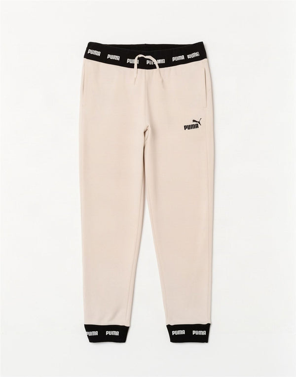 Puma Herre grafisk træningsdragt Bukser Jogger XS Hvid Colourblock Bomuld
