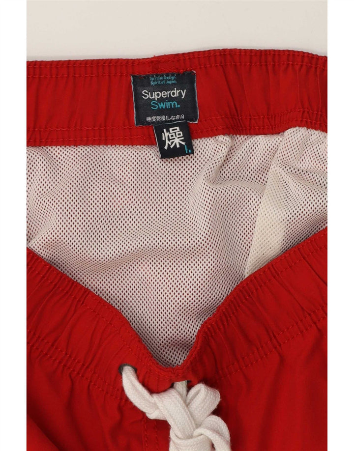 Superdry Badeshorts til mænd Medium Rød