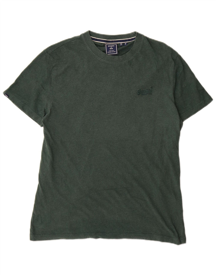 Superdry T-shirt top mellemgrøn bomuld til mænd