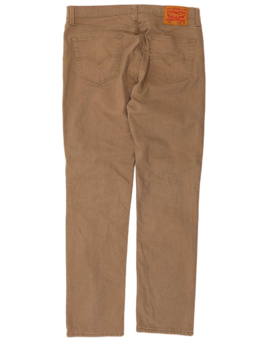 Levi's Herre 511 Slim Jeans W34 L32 Beige Bomuld