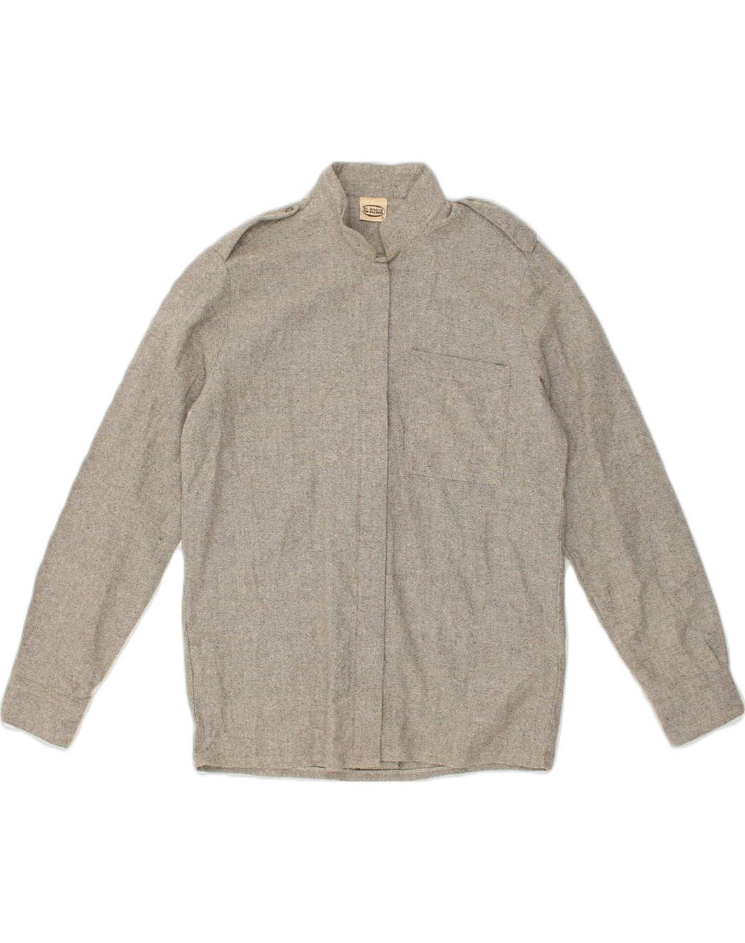 VINTAGE Womens Military Shirt UK 10 Small Grey Polyester | Vintage Vintage | Thrift | Second-Hand Vintage | Used Clothing | Messina Hembry 