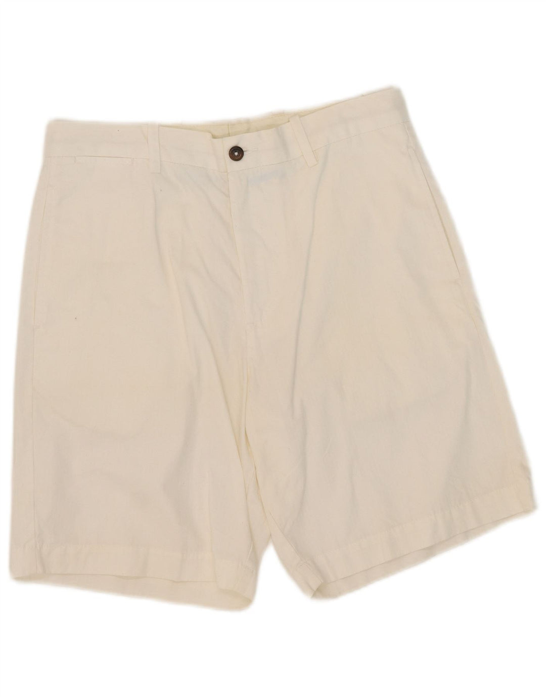 Marks & Spencer Dame Blue Harbor Chino Shorts W32 Large White Bomuld