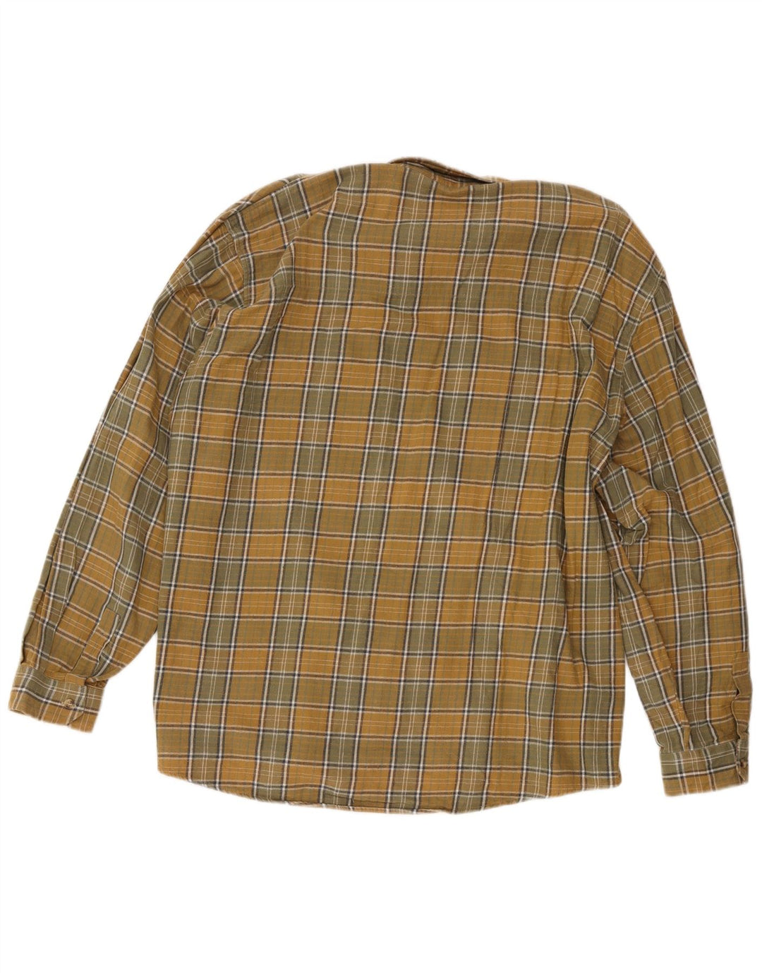European Project Herre flannelskjorte 2XL gul ternet bomuld
