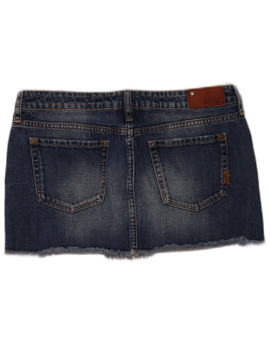 Rifle Dame Mini Denim Nederdel W27 Lille Blå Bomuld