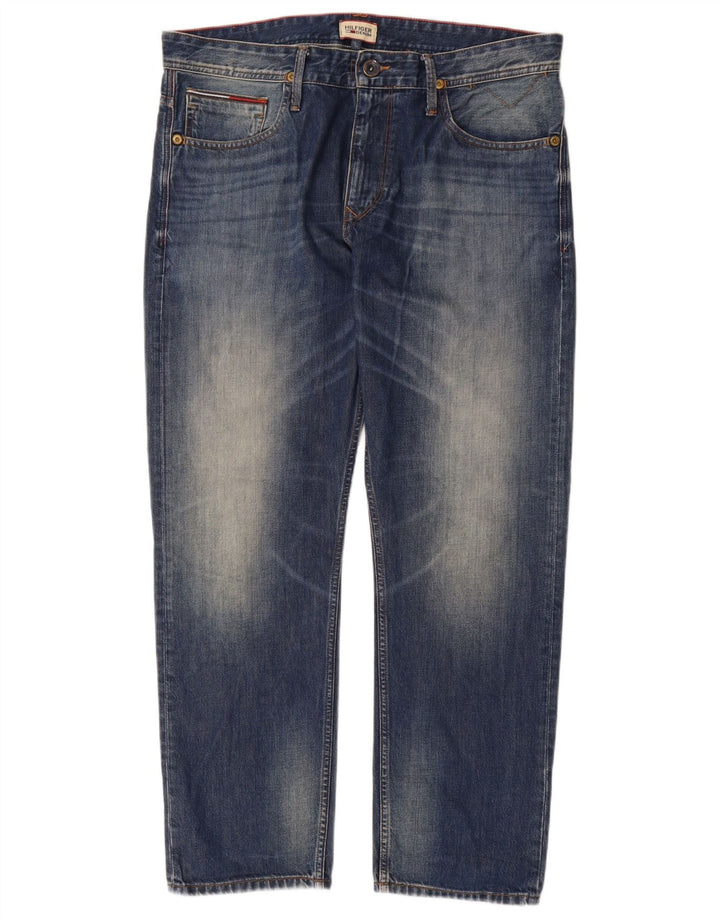 Tommy Hilfiger Herre Straight Jeans W36 L30 Blå Bomuld