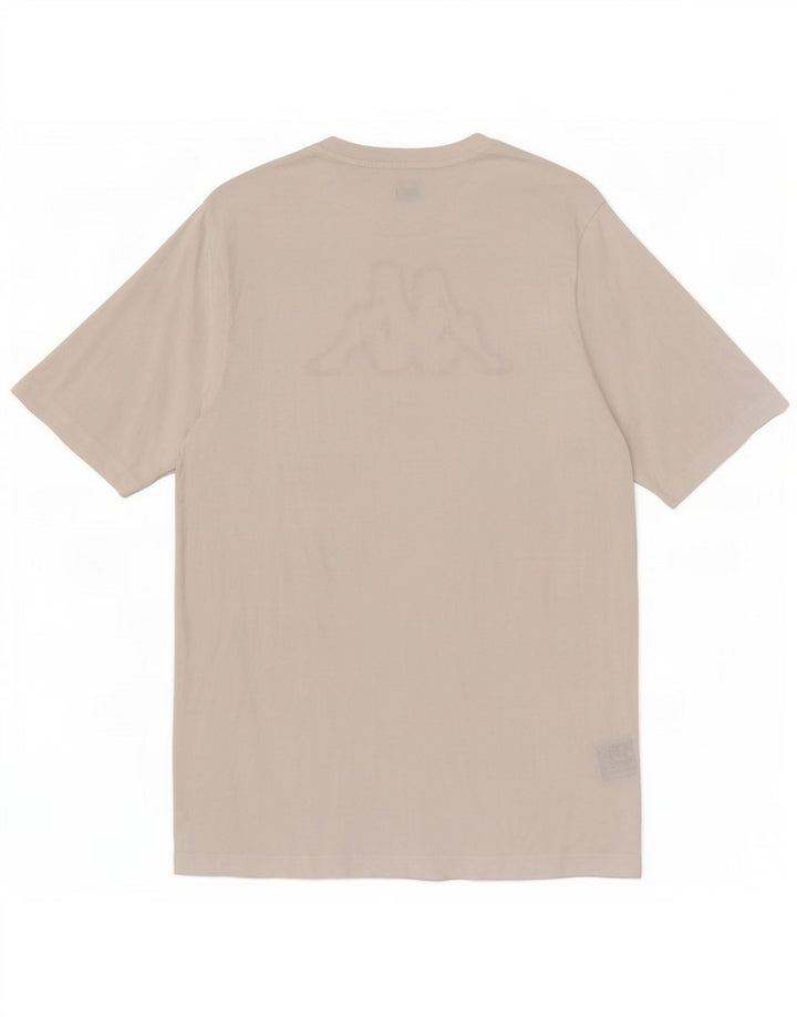 Kappa Herre Grafisk T-Shirt Top Stor Hvid Bomuld