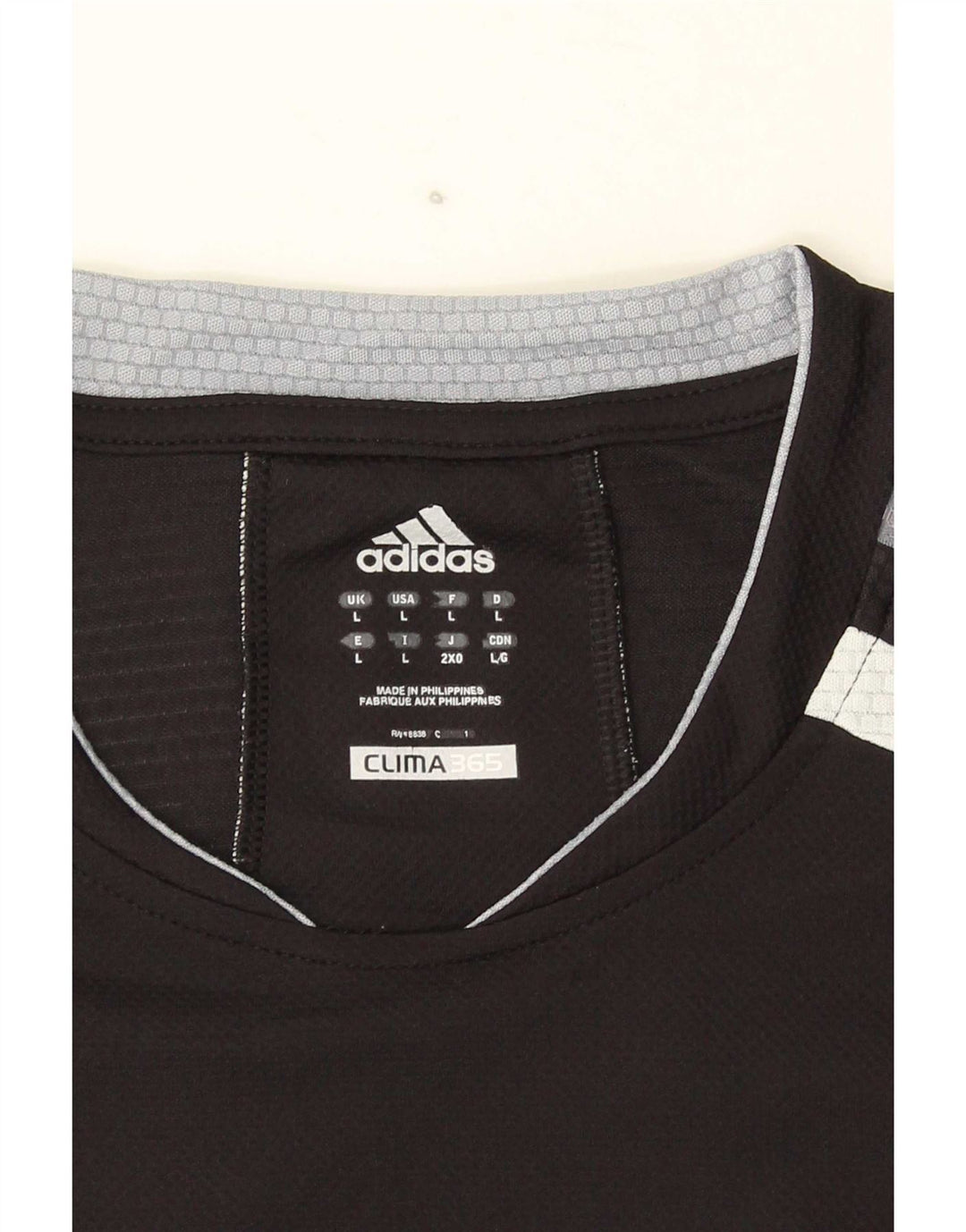 Adidas Herre Climacool T-Shirt Top Stor Sort Colourblock