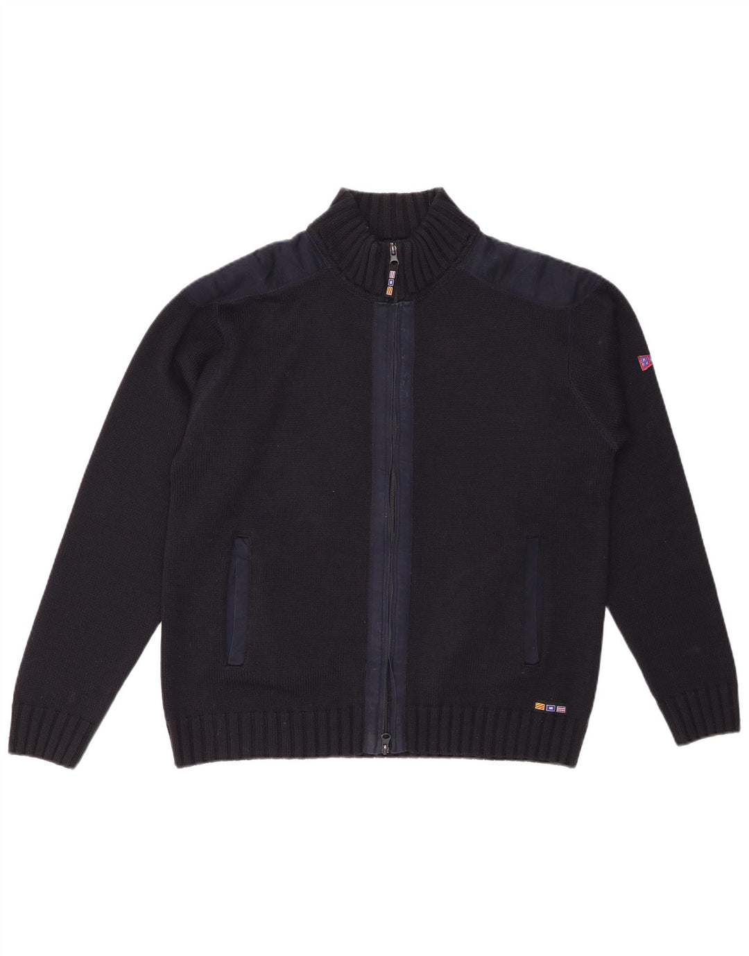 PORTOFINO Dame Cardigan Sweater UK 16 Large Black Wool