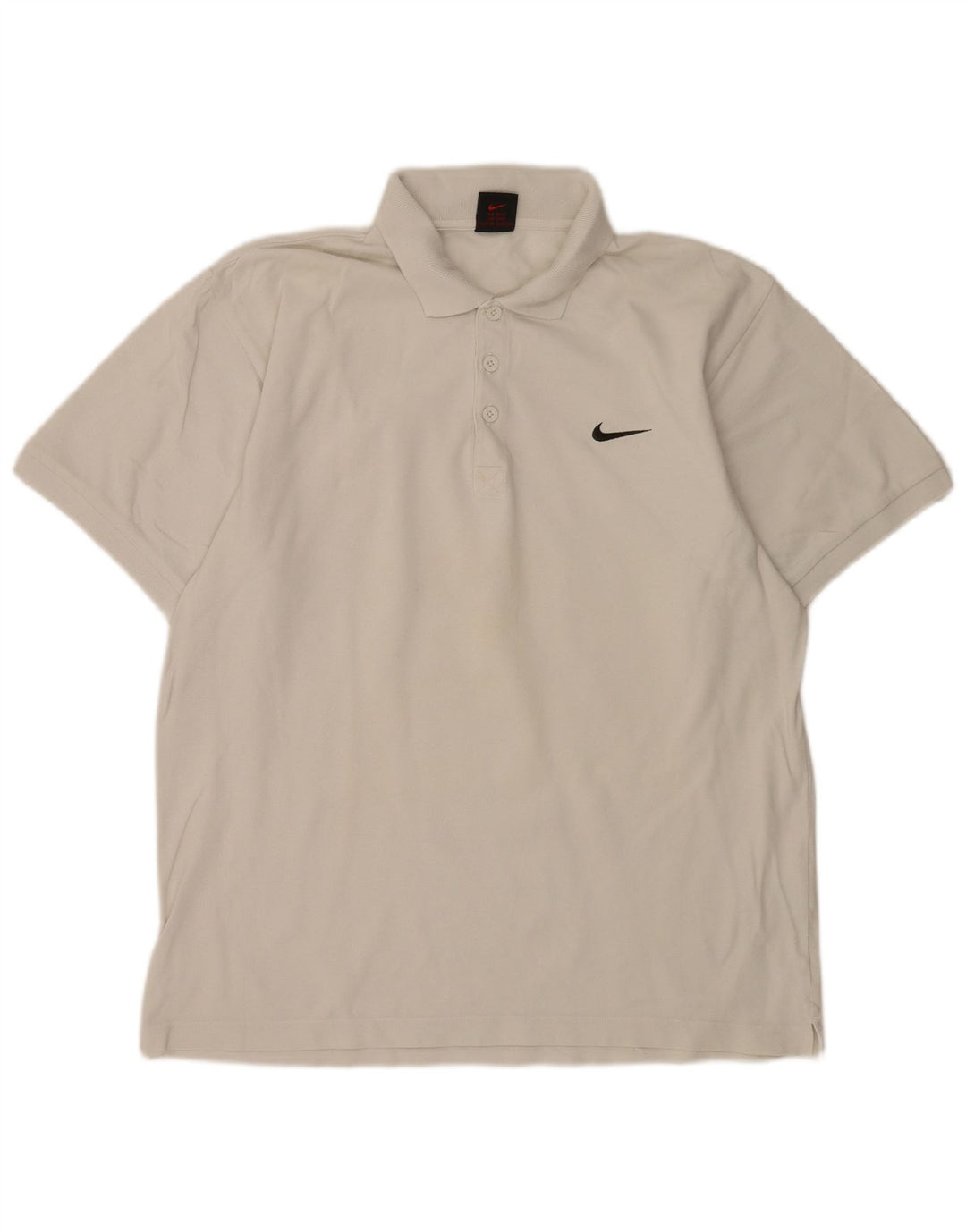 Nike herre poloshirt UK 39/41 Medium White Bomuld