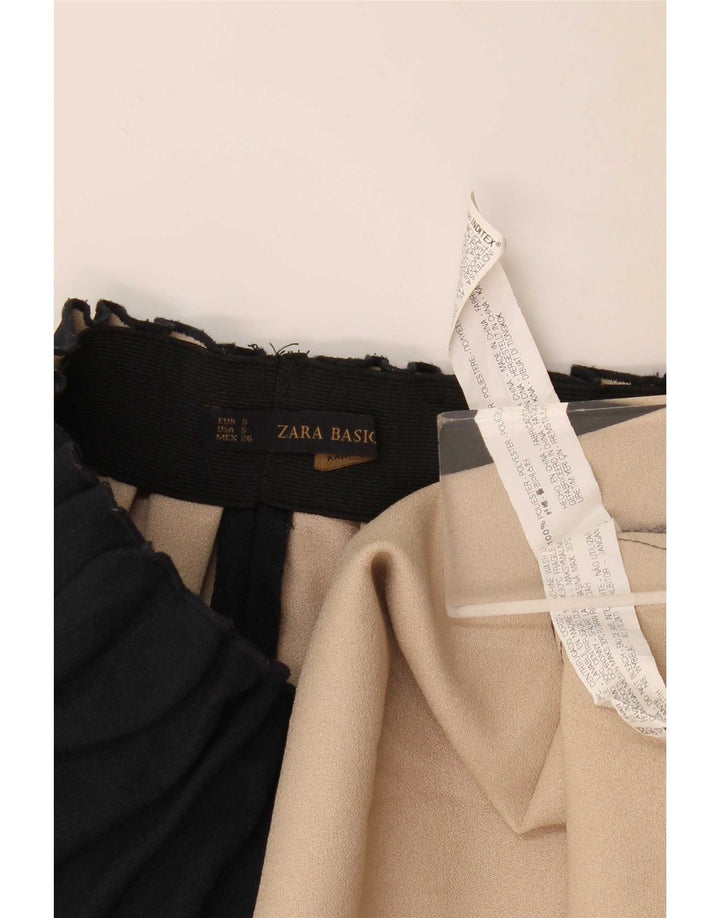 Zara plisseret nederdel til kvinder Lille W26 marineblå polyester