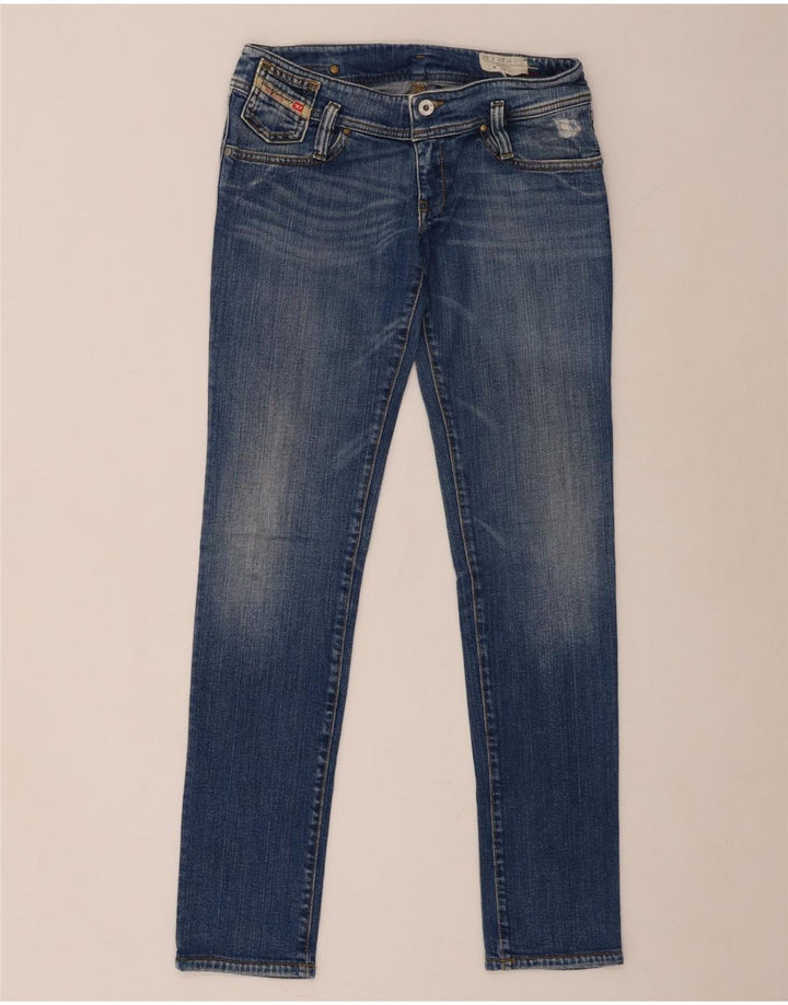 Diesel Dame Matic Distressed Slim Jeans W28 L32 Blå