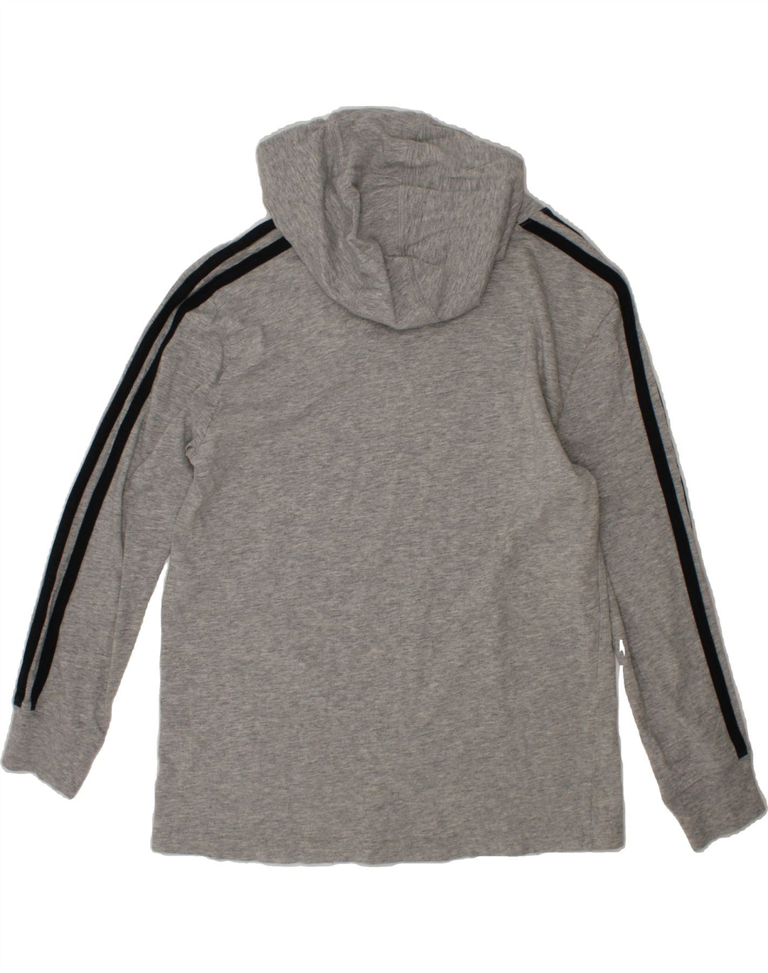 ADIDAS Boys Hooded Top Long Sleeve 7-8 Years Grey Vintage Adidas and Second-Hand Adidas from Messina Hembry 