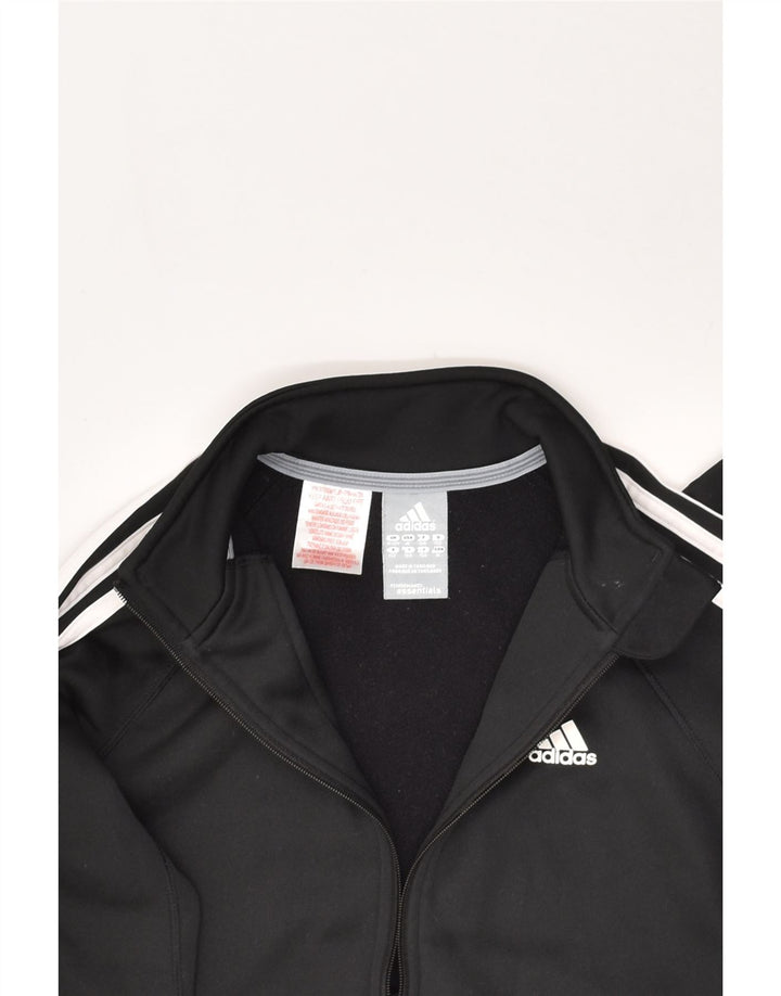 ADIDAS Boys Tracksuit Top Jacket 11-12 Years Black Polyester | Vintage Adidas | Thrift | Second-Hand Adidas | Used Clothing | Messina Hembry 