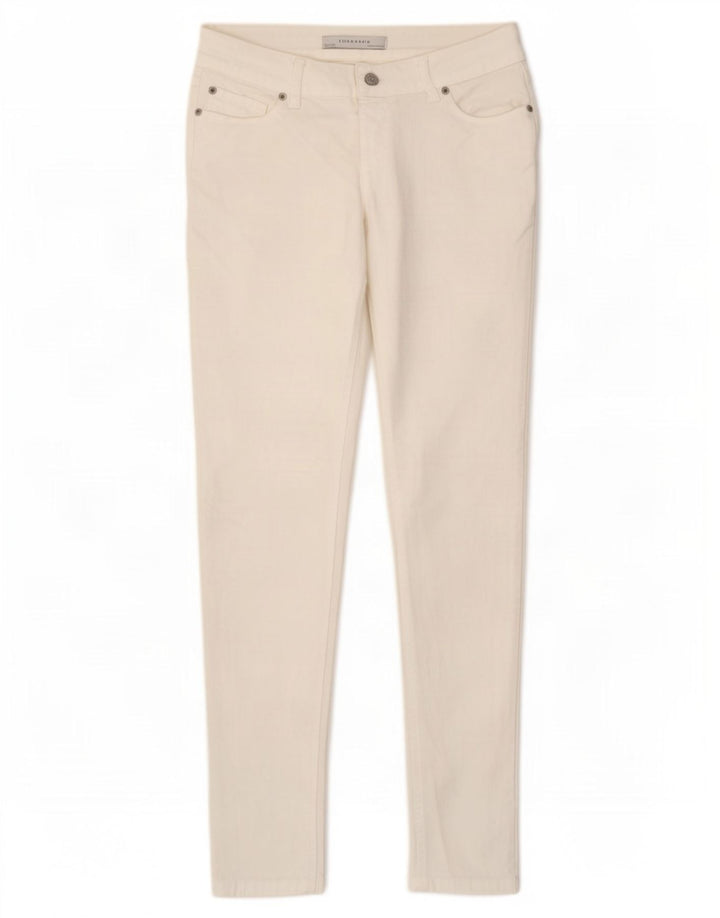 Zara Dame Skinny Jeans EU 40 Medium W30 L30 Hvid Bomuld