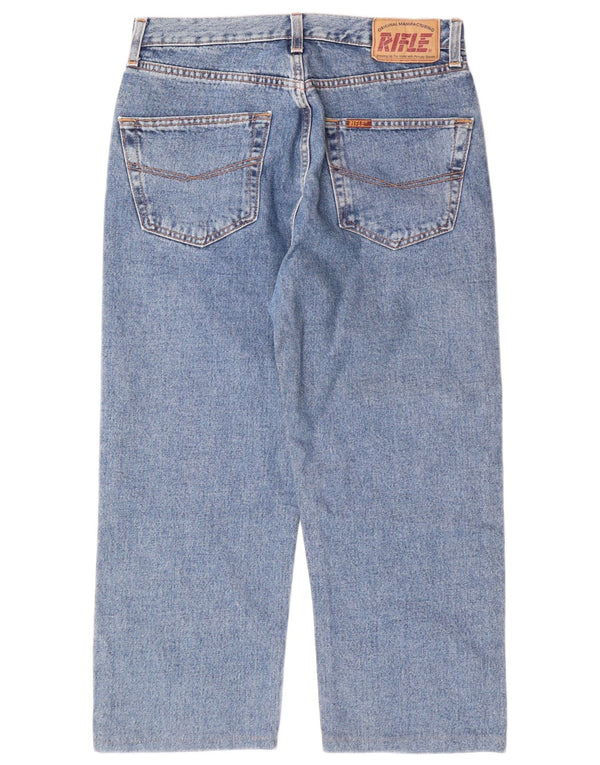 RIFLE Herre Capri Jeans W32 L22 Blå Bomuld