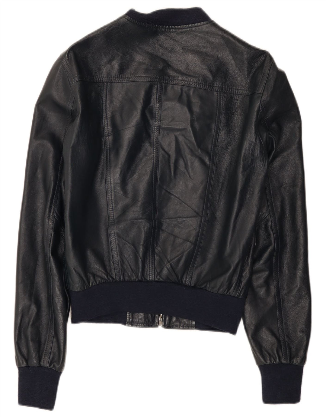 Imperial Dame Læderjakke UK 12 Medium Navy Blue Læder