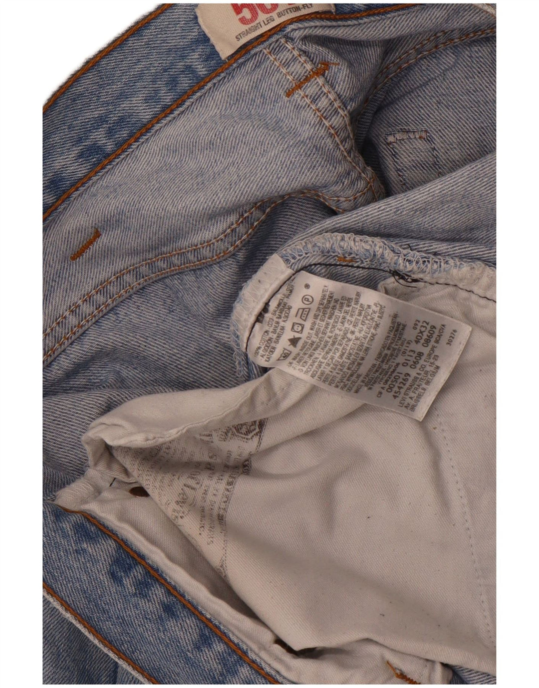 Levi's Herre 501 Straight Jeans W40 L26 Blå Bomuld