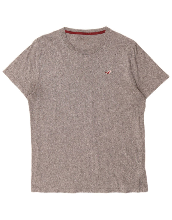 HOLLISTER Herre T-Shirt Top Medium Grå Bomuld