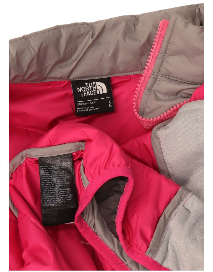 The North Face piger polstret jakke 11-12 år stor grå farveblok