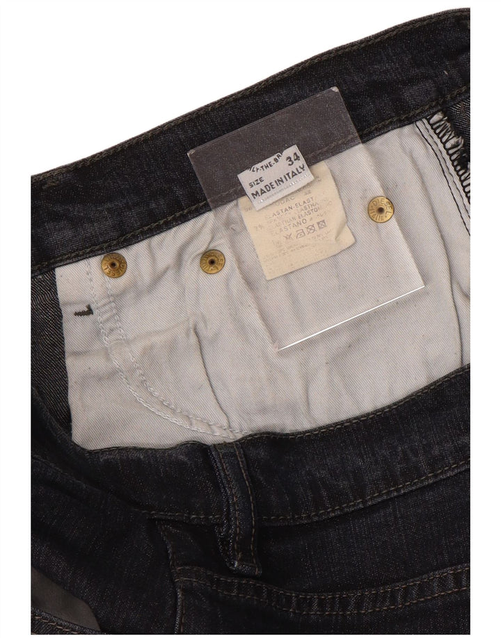 Diesel Dame Flared Jeans W34 L32 Marineblå Bomuld