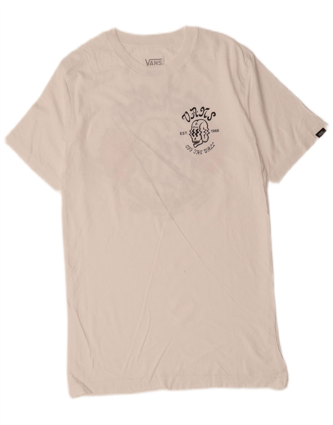 Vans Herre Classic Fit Grafisk T-Shirt Top Lille Hvid Bomuld