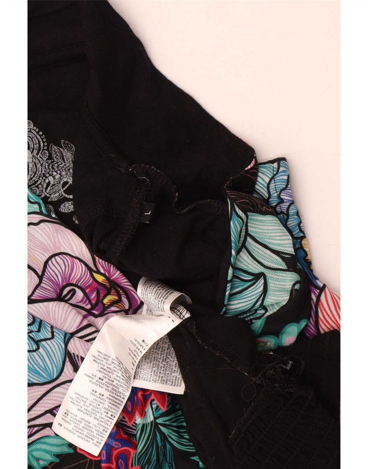 Desigual Damebluse Top UK 16 Stor flerfarvet blomsterviscose