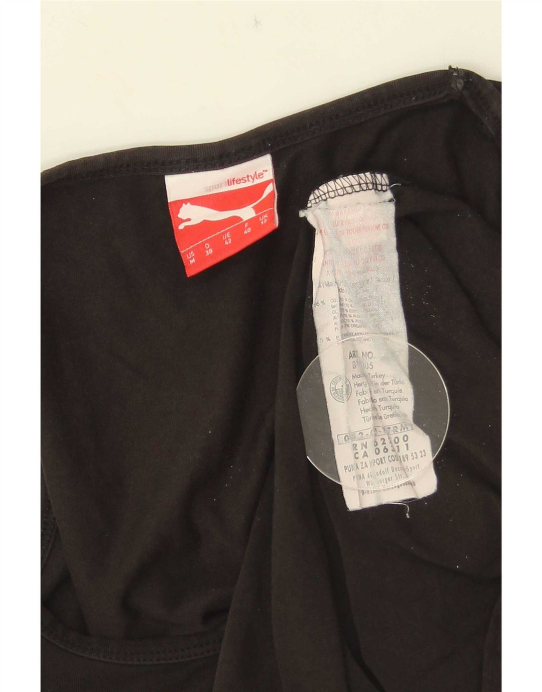 Puma Damevest Top UK 12 Medium Sort Bomuld