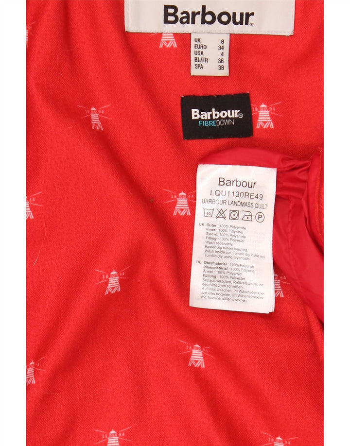 Barbour Herre polstret jakke UK 8 Lille rød polyamid