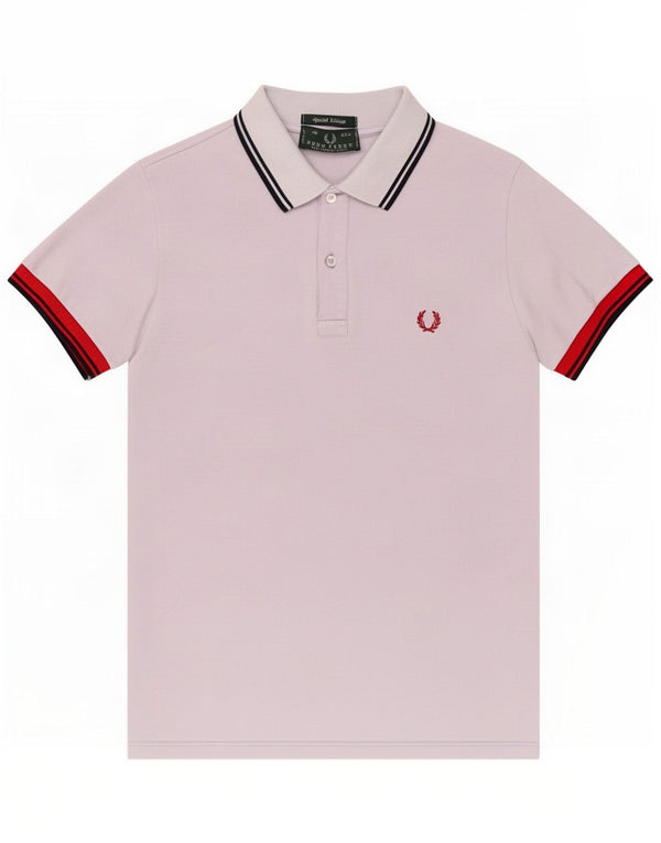 Fred Perry Mens Polo Shirt Large Purple Striped