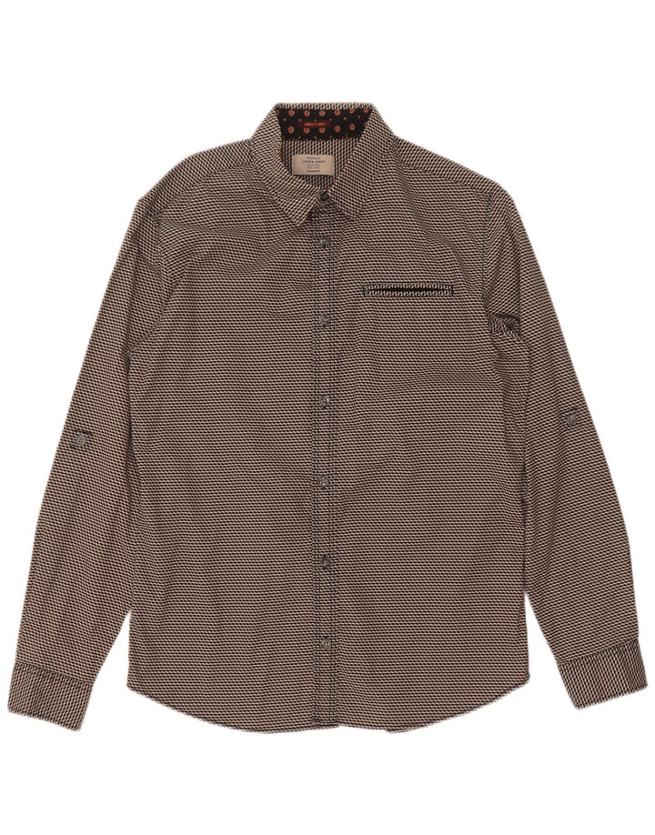 Jack & Jones herreskjorte stor grå geometrisk bomuld