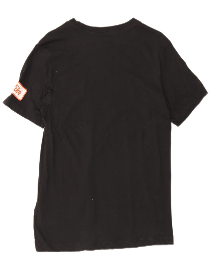 Nike Herre Dri Fit grafisk T-shirt top lille sort bomuld