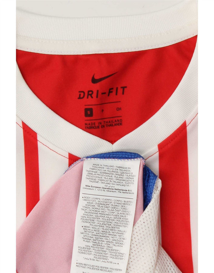 Nike Herre Dri Fit T-shirt Top Lille rødstribet polyester