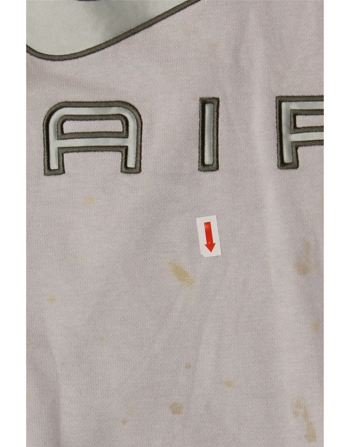 Nike Dame Grafisk Sweatshirt Jumper UK 14 Medium Grey Bomuld