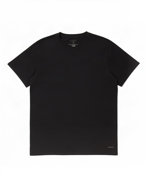 Ted Baker Herre T-Shirt Top Medium Sort Bomuld