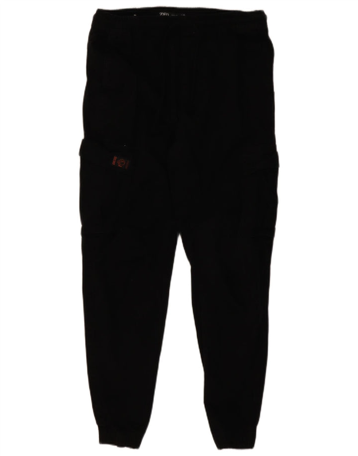 Zara Herre Joggers Cargo Bukser Medium W30 L27 Sort Bomuld
