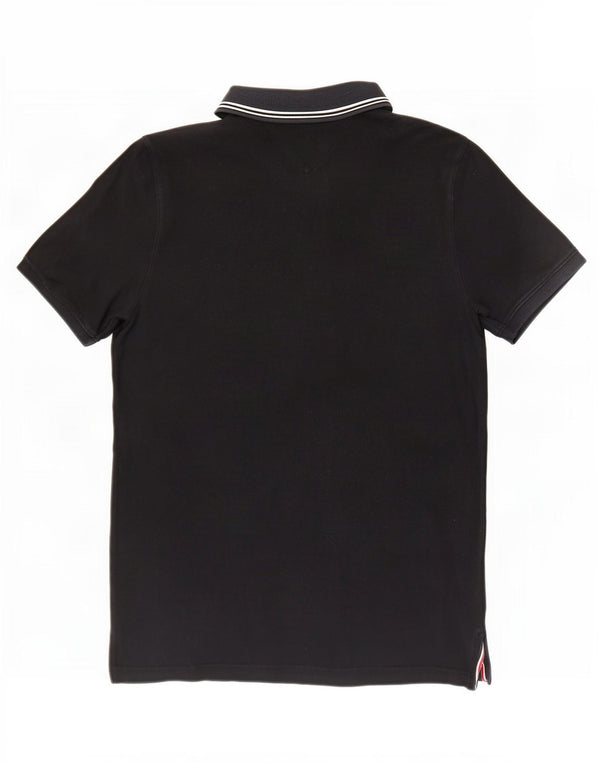 Tommy Hilfiger Herre Slim Fit Polo Shirt XL Sort Bomuld