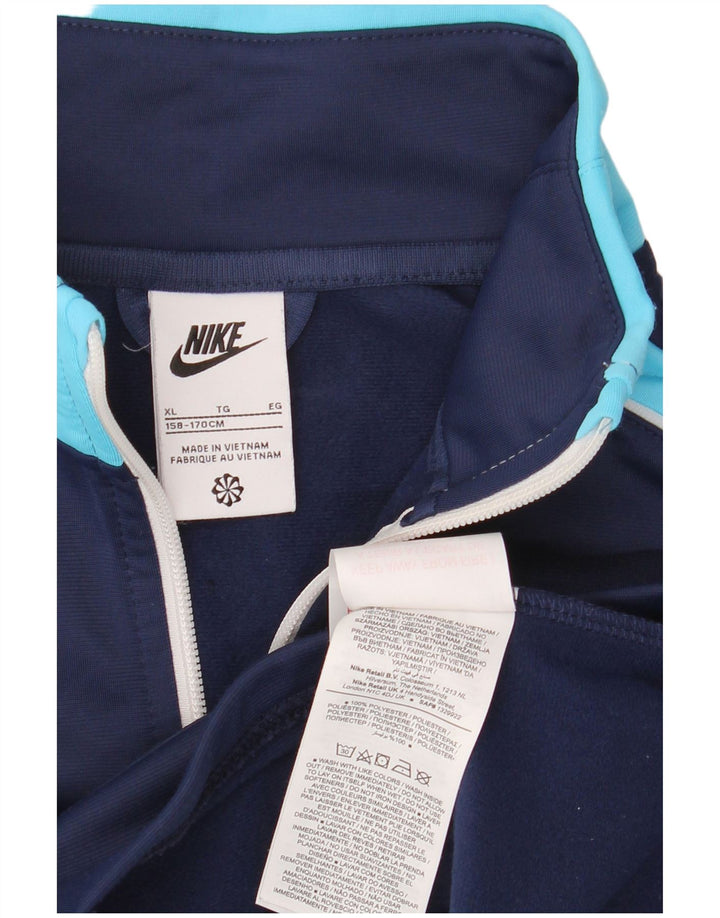 Nike træningsdragt topjakke til drenge 13-14 år XL Marineblå Colourblock