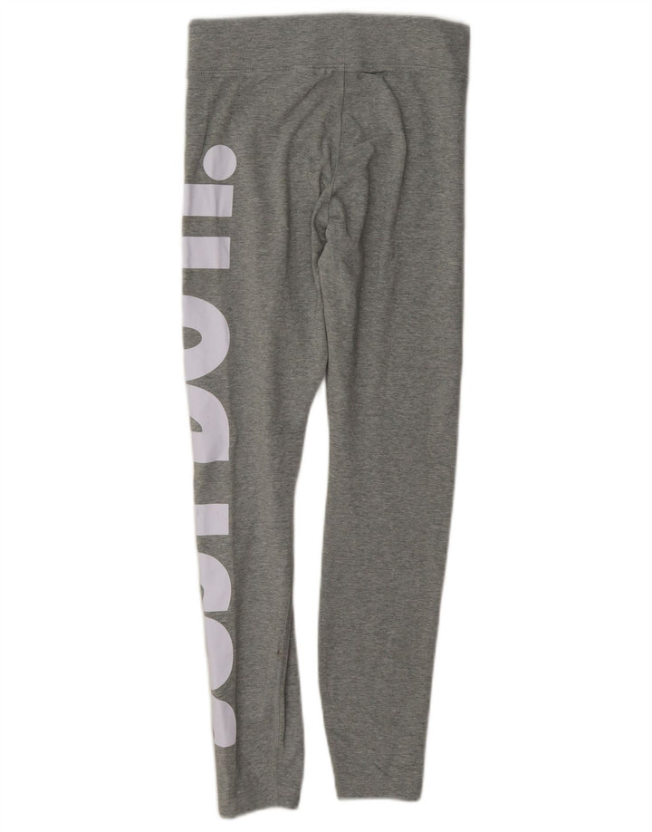 Nike Dame Grafiske Leggings UK 10 Small Grey Bomuld