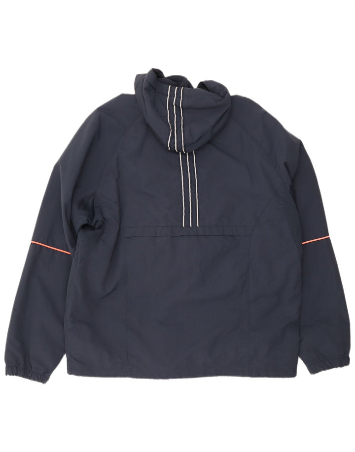 Adidas Herre Hættejakke Anorak UK 42/44 Large Navy Blue Polyester