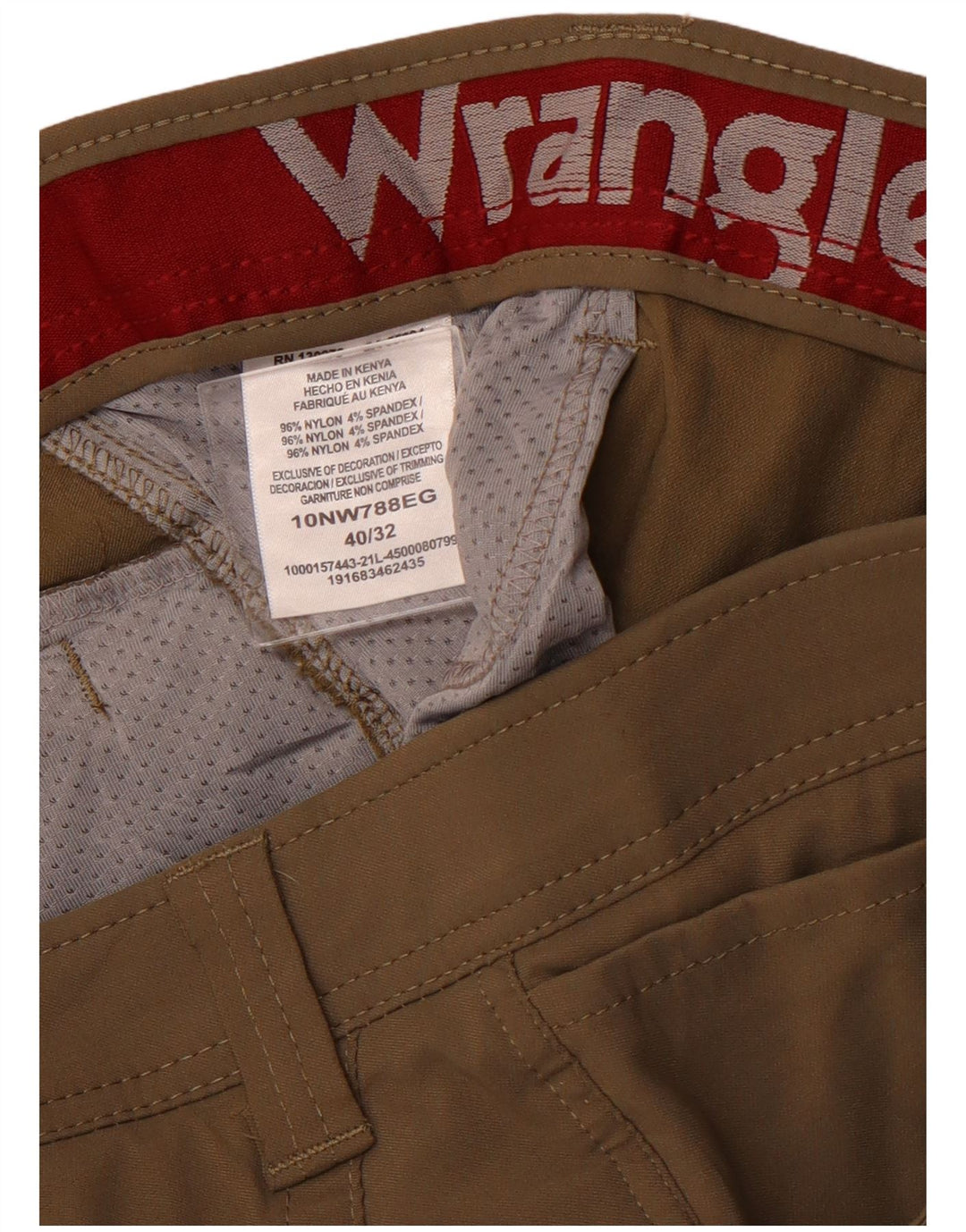 WRANGLER Herre Lige Vandre Cargo Bukser W40 L32 Khaki Nylon
