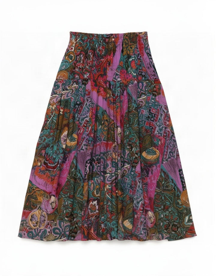 Vintage kvinders abstrakt mønster A-line nederdel Large W30 Multicolored