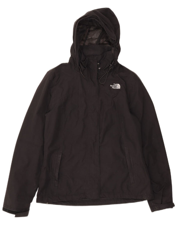 The North Face Regnjakke med hætte til kvinder UK 14 Medium Sort Polyester