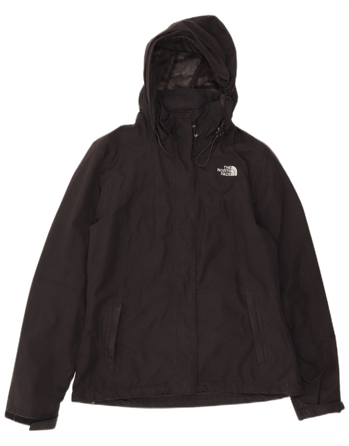 The North Face Regnjakke med hætte til kvinder UK 14 Medium Sort Polyester