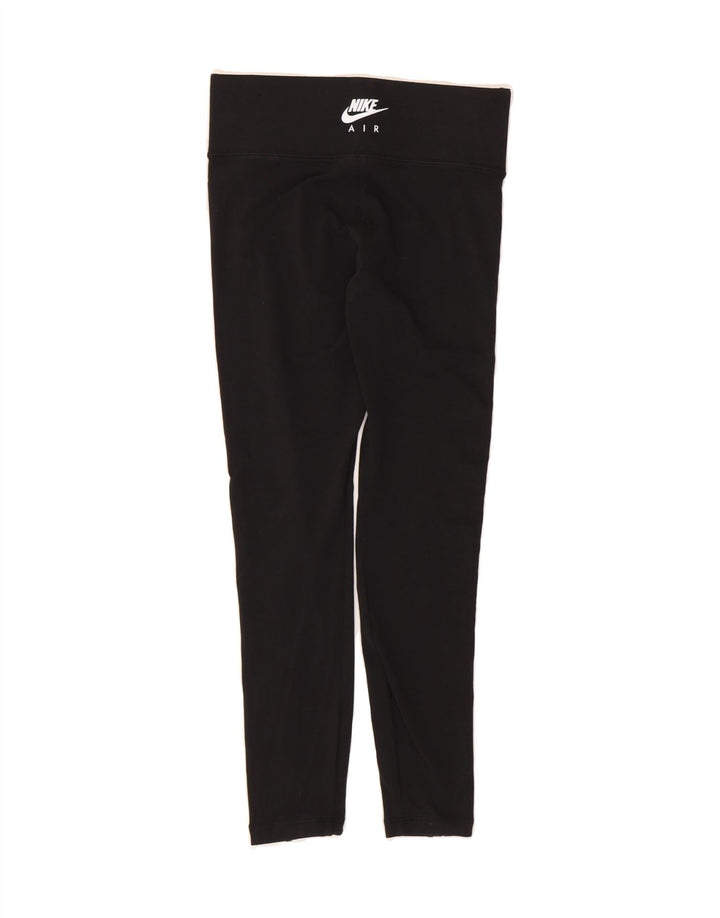 NIKE Womens Graphic Leggings UK 10 Small  Black Cotton Vintage Nike and Second-Hand Nike from Messina Hembry 