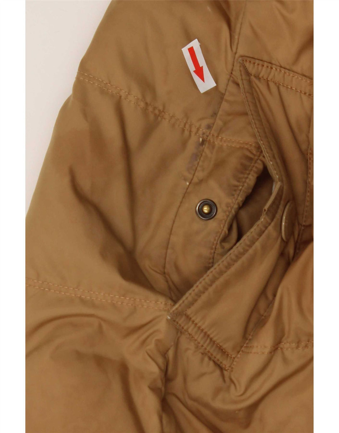 Tommy Hilfiger Dame Hætte Polstret Frakke UK 10 Lille brun polyester