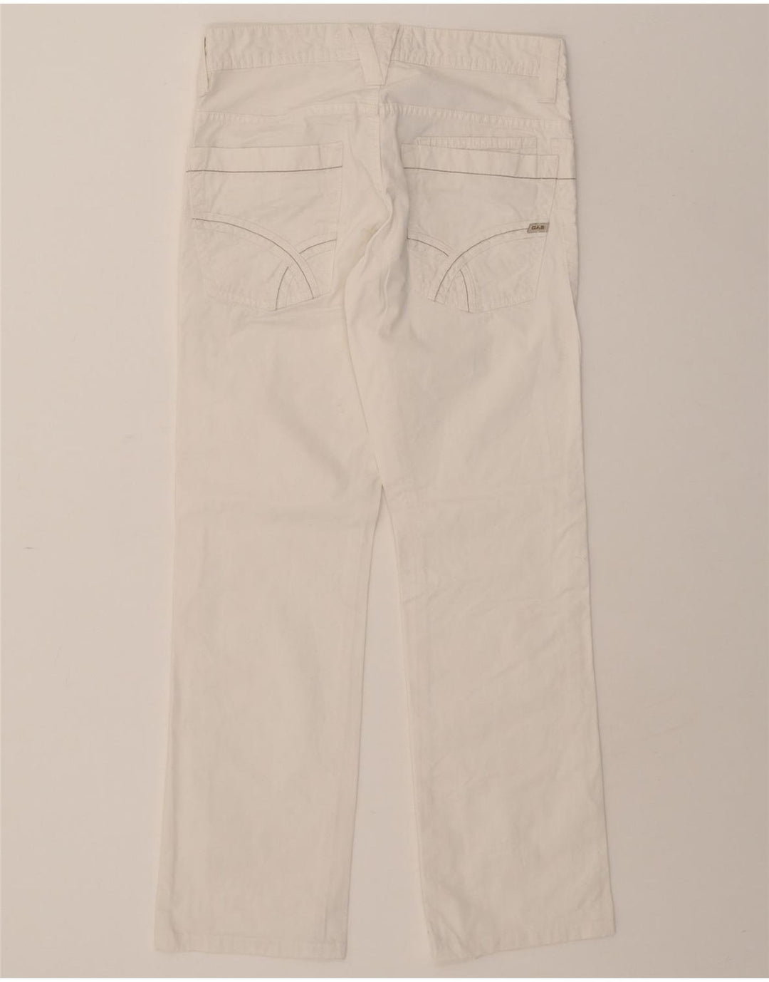 GAS Womens Straight Jeans W29 L29 White Cotton Vintage Gas and Second-Hand Gas from Messina Hembry 