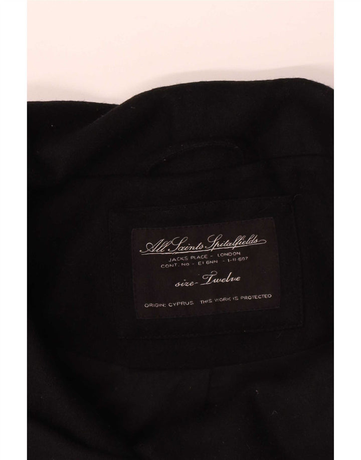 All Saints Dame Overfrakke UK 12 Medium Sort Uld