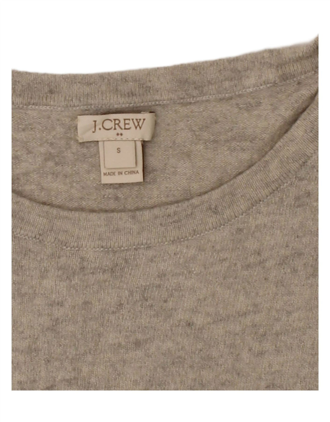 J. CREW Womens T-Shirt Top UK 8 Small Grey Flecked Viscose Vintage J. Crew and Second-Hand J. Crew from Messina Hembry 