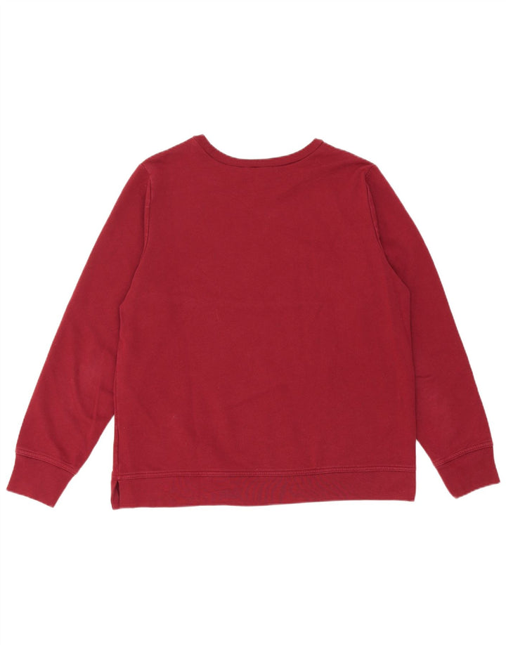 Gap Dame Grafisk Sweatshirt Jumper UK 14 Medium Bourgogne bomuld